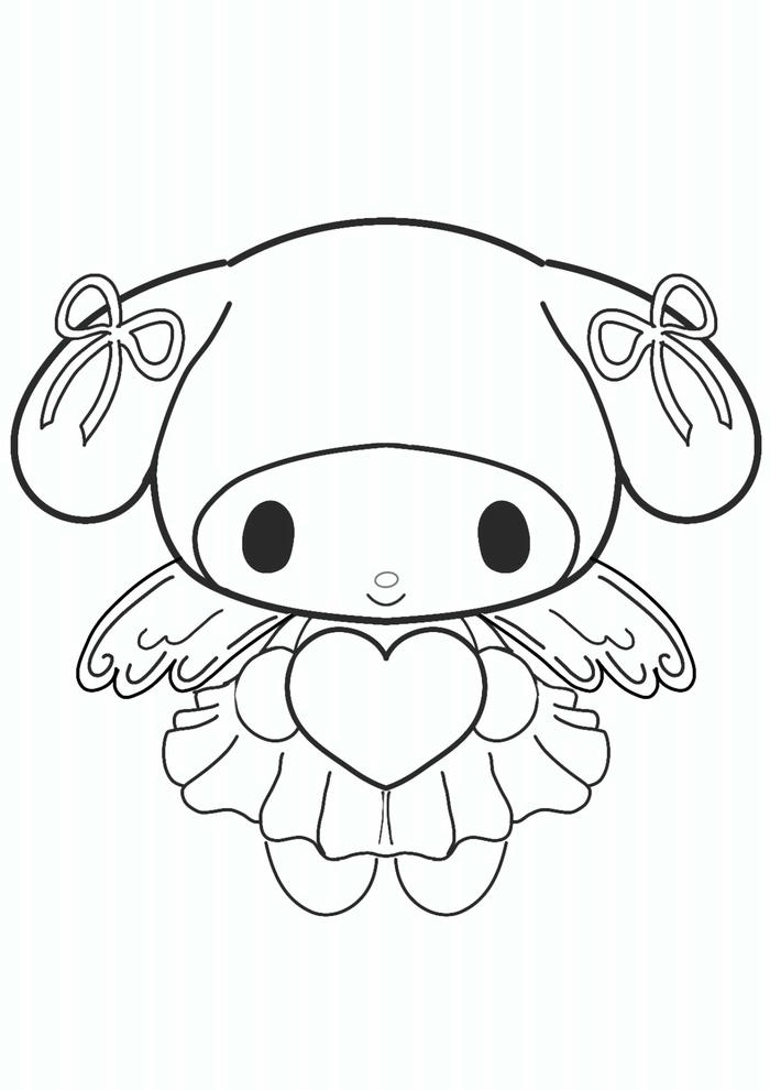 Ảnh tô màu melody với nét vẽ tinh tế