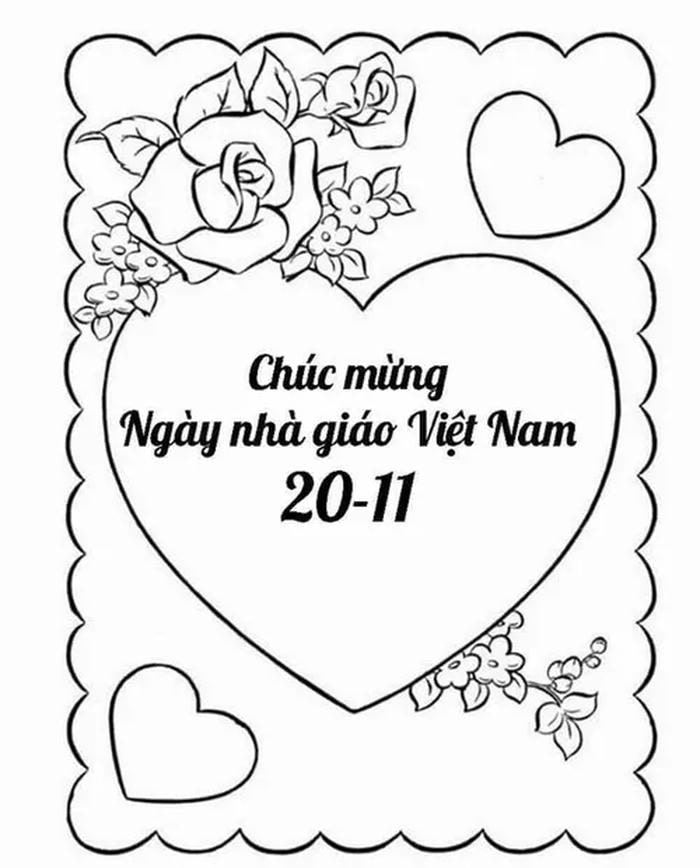 Bé gửi tình cảm đến thầy cô qua tranh tô màu 20-11