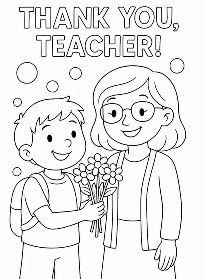 Bé làm quà tặng thầy cô bằng tranh tô màu 20-11