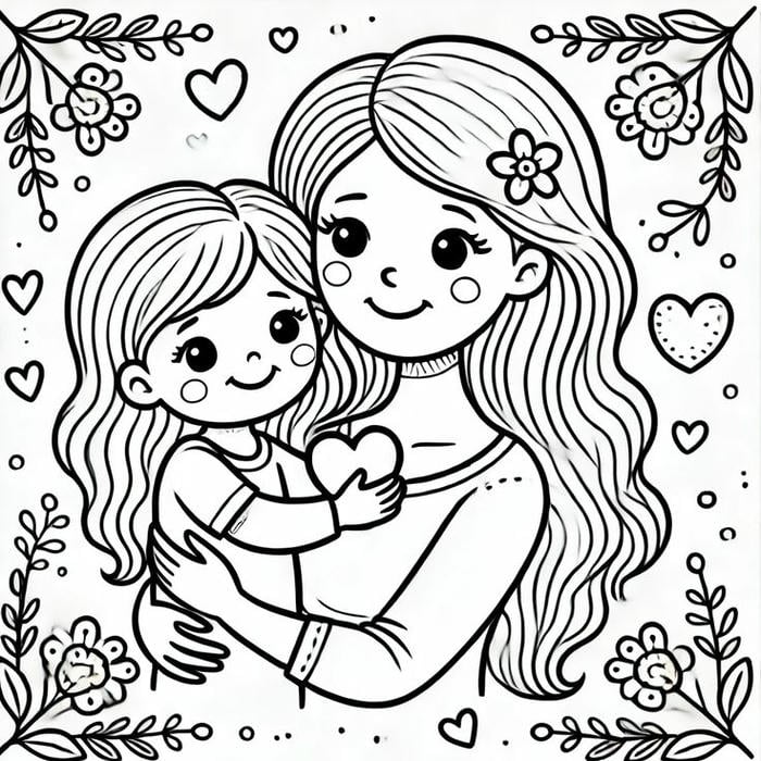 Bé tự tay tô hoa trong tranh chào mừng ngày 8-3