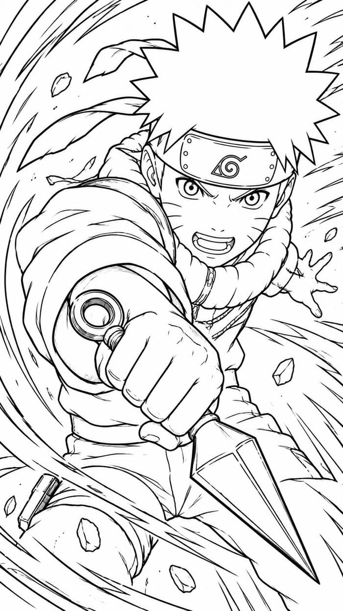 Chiếc kunai giúp hình Naruto mang đậm phong cách ninja