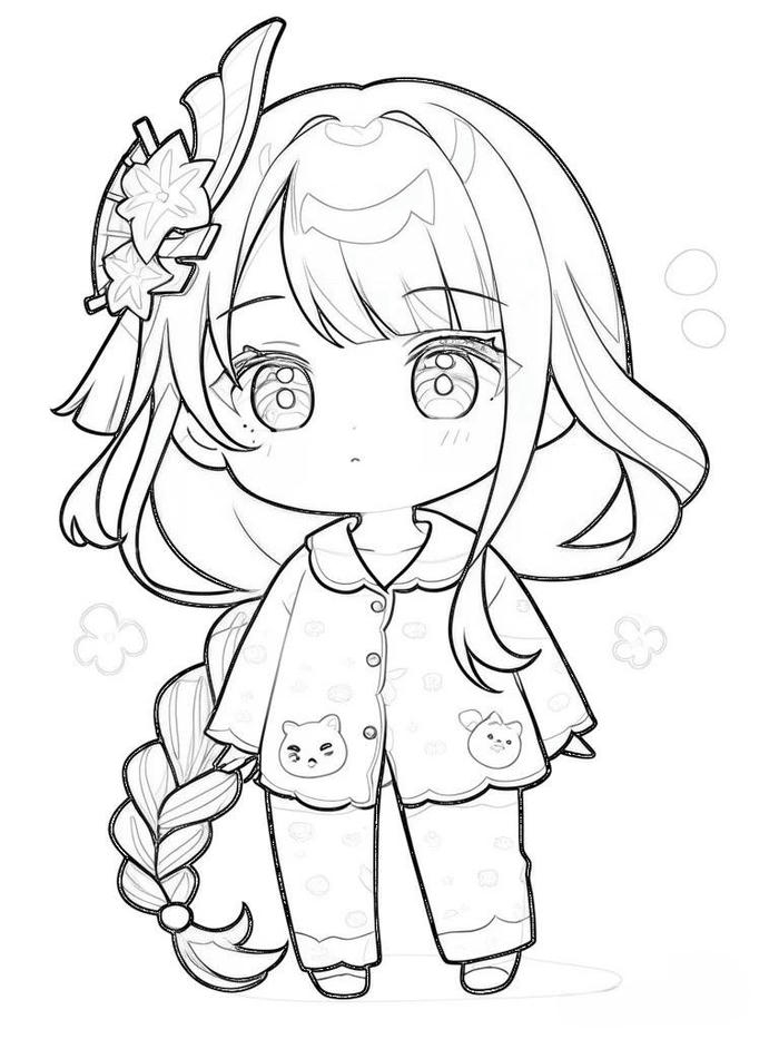 Hình minh họa chibi cute có nét ngây thơ