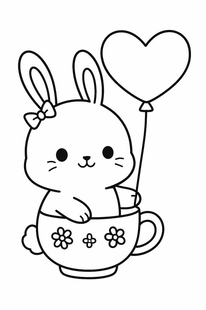 Hình vẽ chú thỏ mang dáng vẻ tinh nghịch
