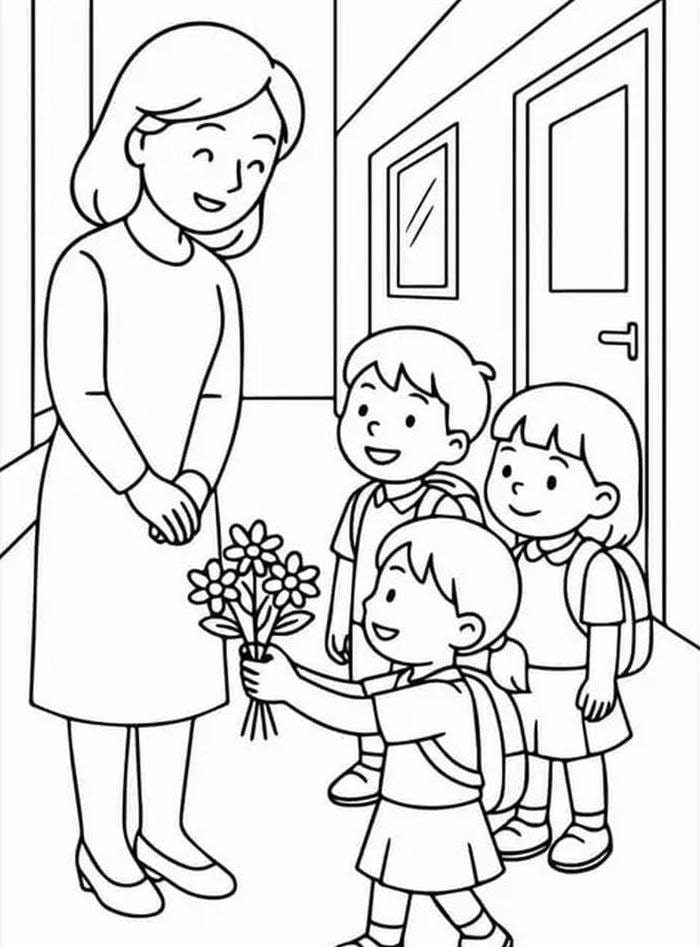 Lời chúc dành tặng thầy cô xuất hiện trên tranh 20-11