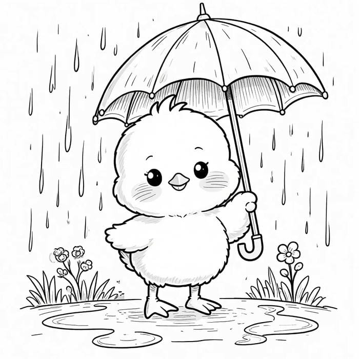 Mẫu gà con bên vỏ trứng dành cho bé yêu thích tập tô