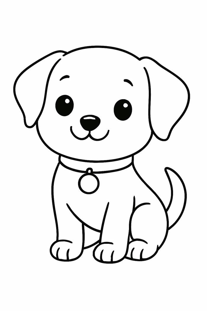 Mẫu hình con chó dành cho bé tập tô