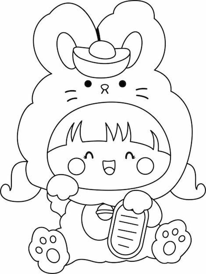 Mẫu tô màu chibi mang vẻ ngoài dễ mến