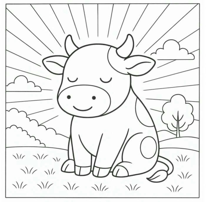 Mẫu tranh con vật tô màu sinh động đáng yêu