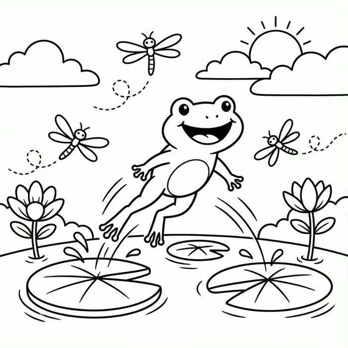 Mẫu tranh động vật tô màu đơn giản dễ thương