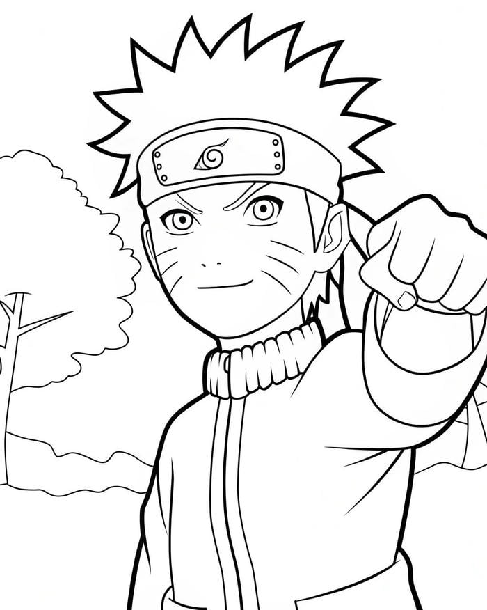 Rasengan trở thành điểm nhấn nổi bật trong tranh tô màu Naruto