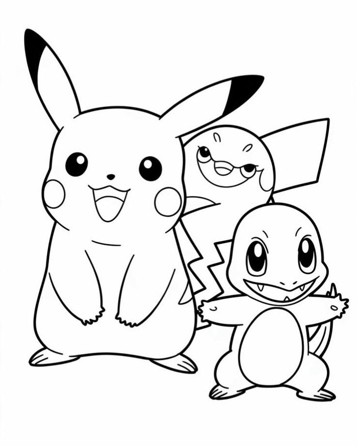 Tranh Pokemon dành cho bé luyện tập tô màu
