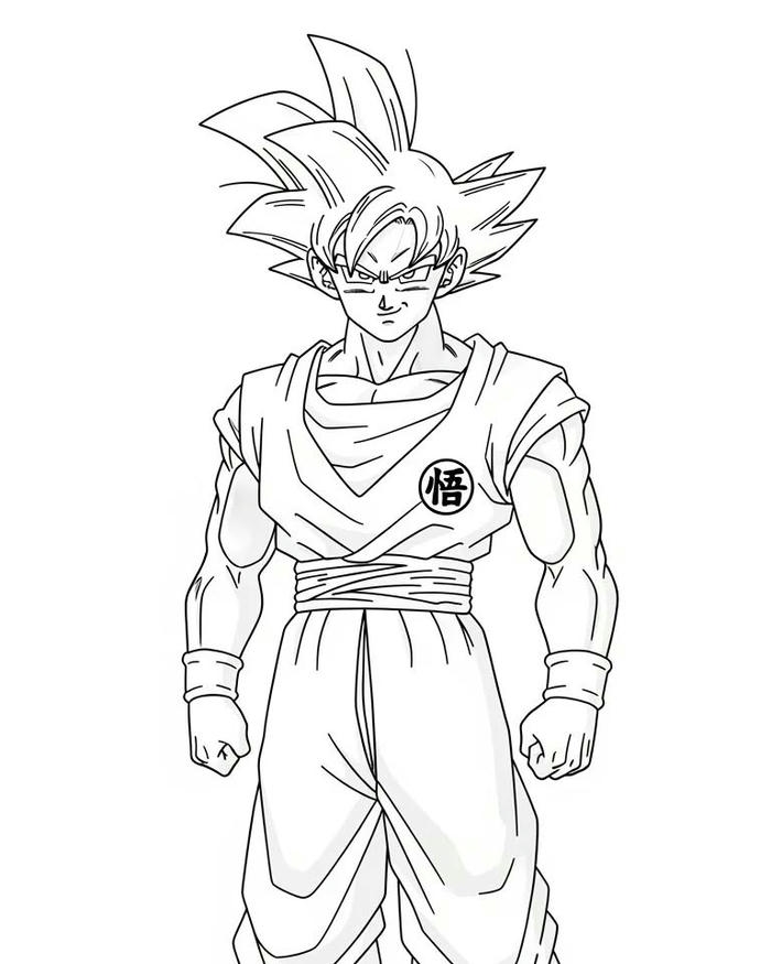 Tranh Songoku dành cho bé tập tô thật vui