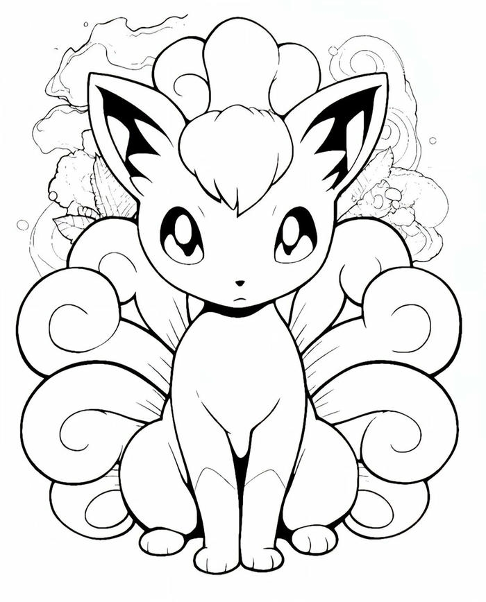 Tranh tập tô Pokemon có hình dáng dễ thương