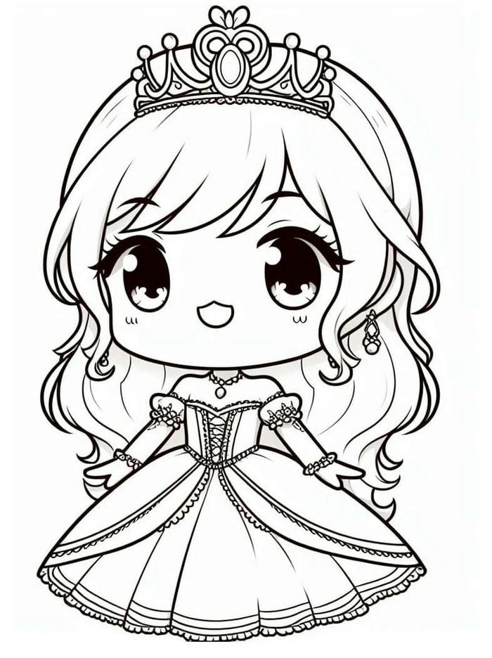 Tranh tập tô chibi với tạo hình tinh nghịch