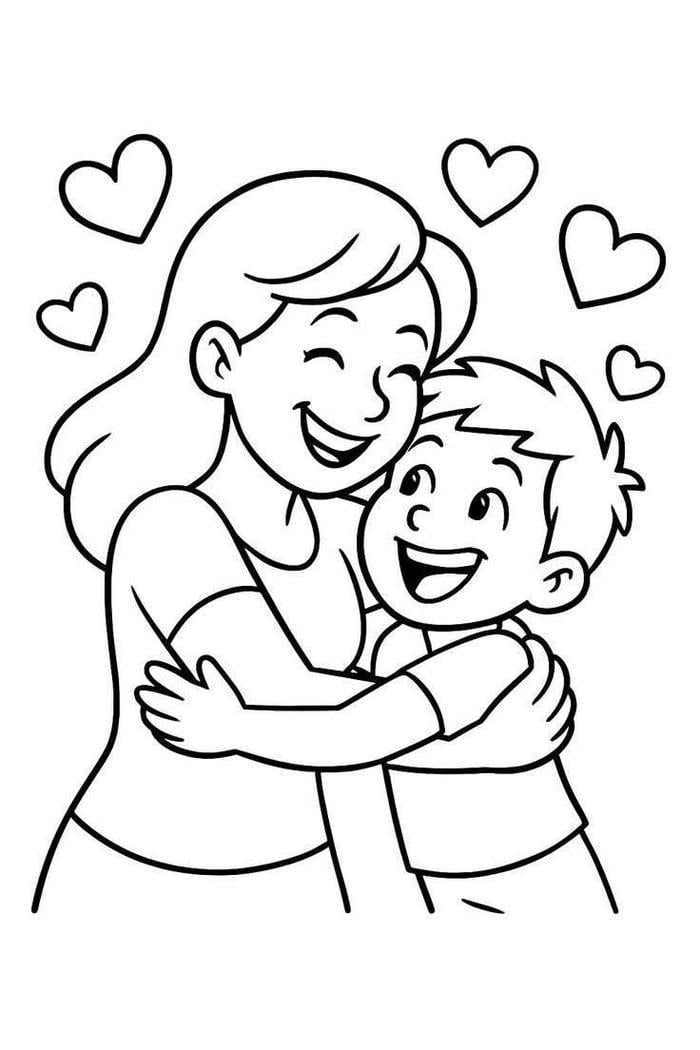 Tranh tô màu 8-3 với khung chữ chúc mừng ý nghĩa