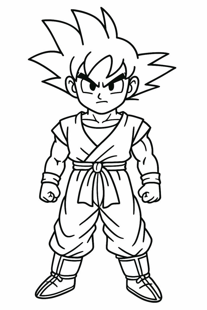 Tranh tô màu Songoku tạo hứng thú khi tập tô