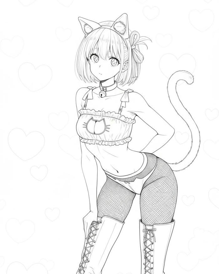 Tranh tô màu anime girl ngầu có phong cách mạnh mẽ
