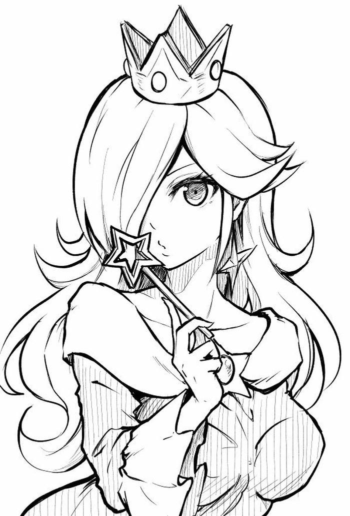 Tranh tô màu anime girl ngầu mang vẻ ngoài sắc sảo