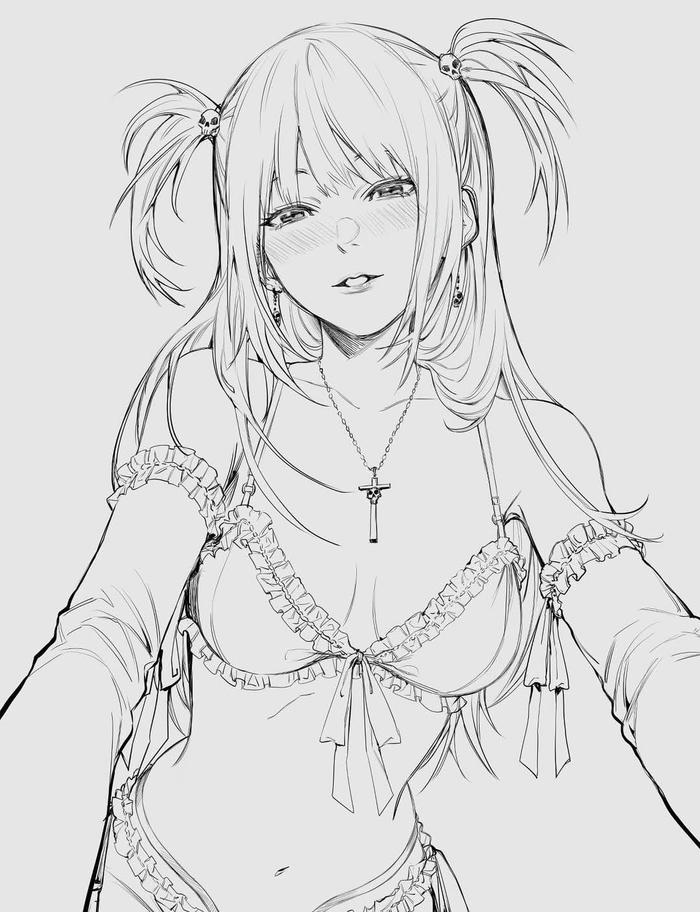 Tranh tô màu anime girl ngầu với đường nét tinh tế
