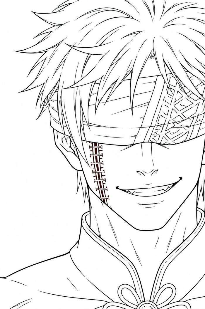 Tranh tô màu anime hình vẽ sinh động