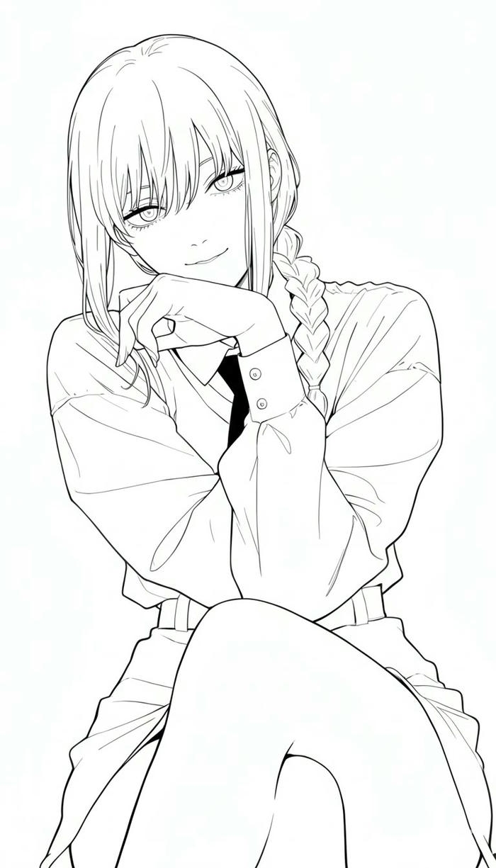 Tranh tô màu anime nét vẽ sáng tạo