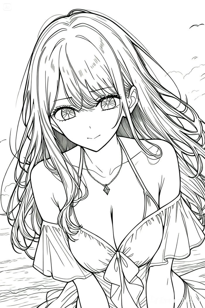 Tranh tô màu anime tạo hình cuốn hút