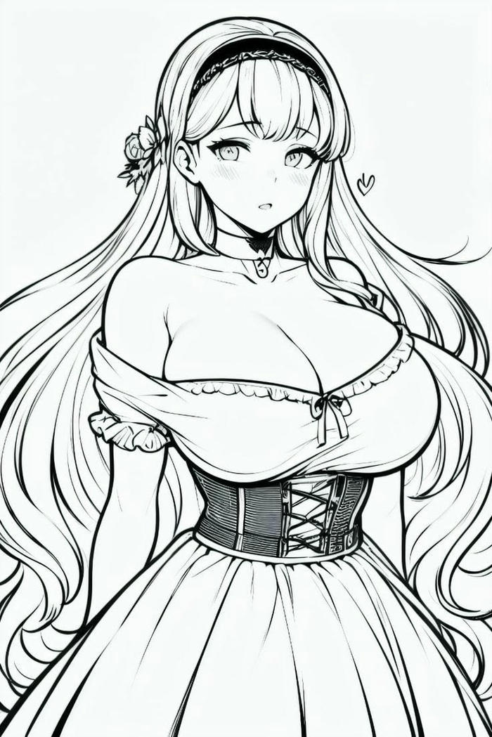 Tranh tô màu anime tạo hình ngộ nghĩnh