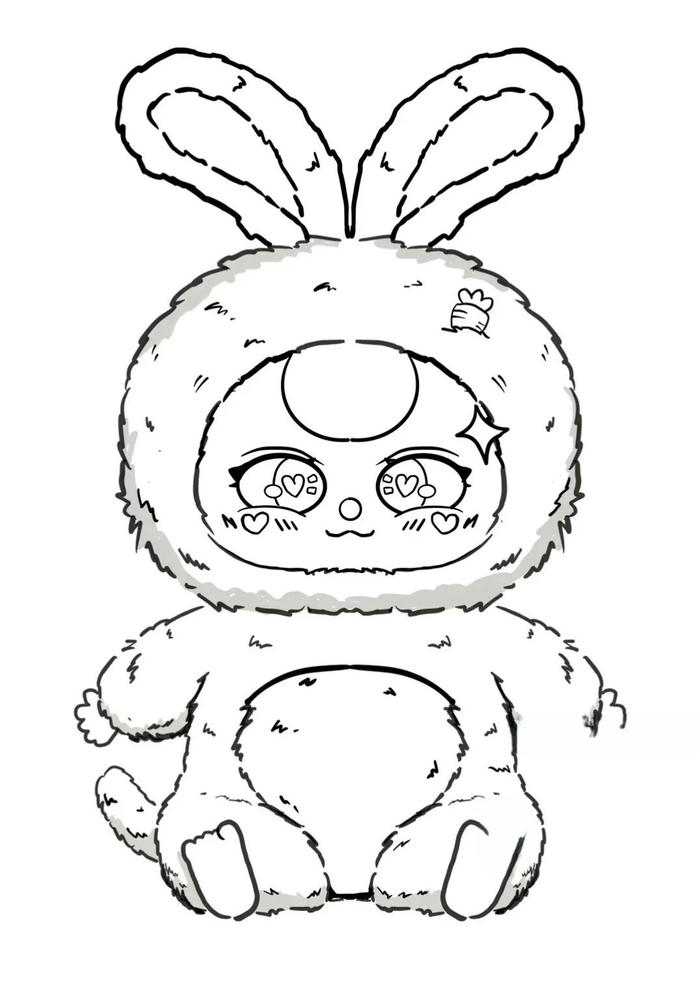 Tranh tô màu baby three mang hình dáng ngộ nghĩnh