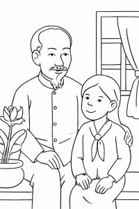 90+ Tranh tô màu Bác Hồ ý nghĩa dành cho thiếu nhi 