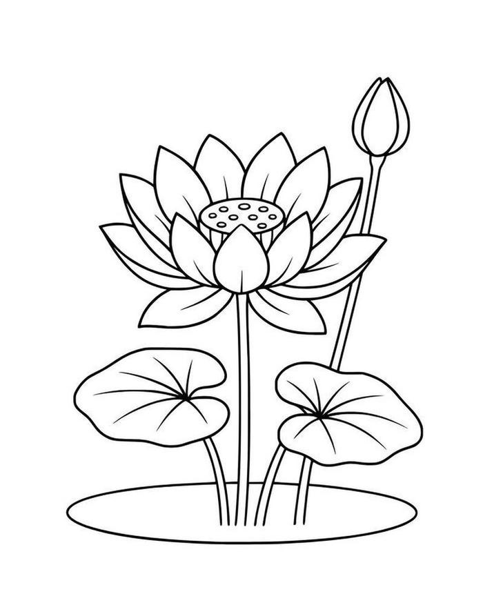 Tranh tô màu bông hoa hình thể duyên dáng
