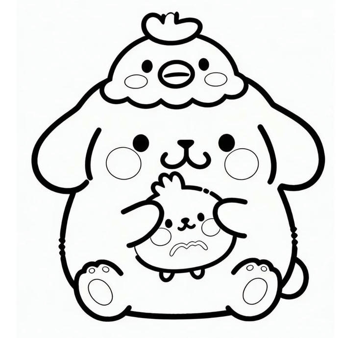 Tranh tô màu chibi cute với diện mạo ngộ nghĩnh