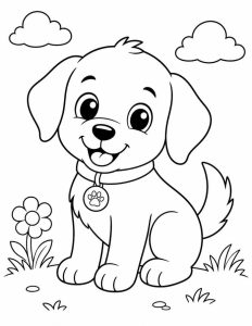 99+ Tranh tô màu con chó cute khiến bé thích mê