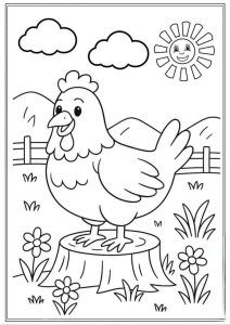 Khám phá 89+ tranh tô màu con gà cực dễ thương 