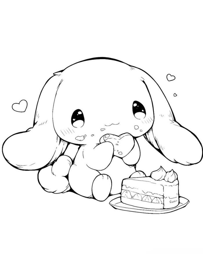 Tranh tô màu cute có bố cục hình rõ nét