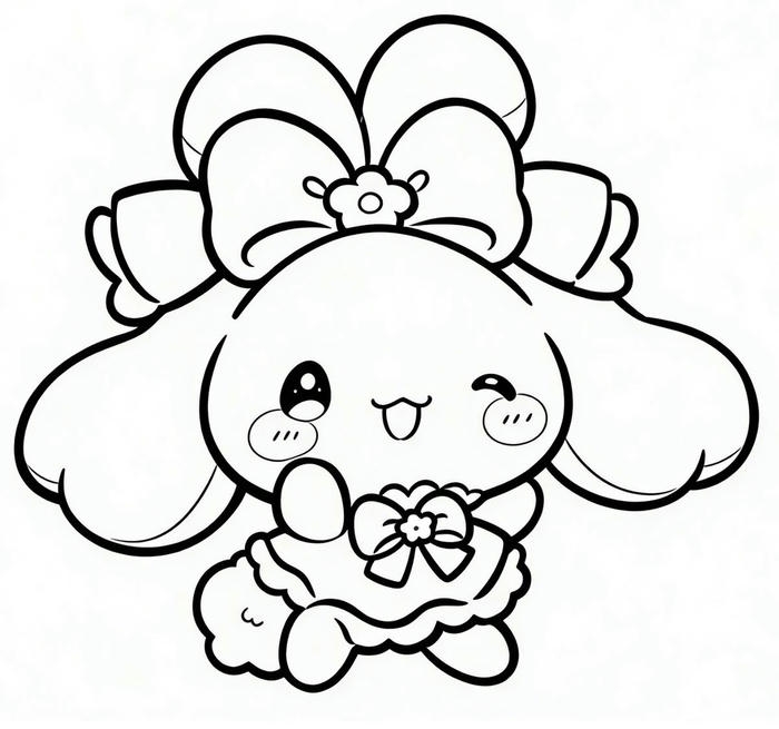 Tranh tô màu cute có đường viền gọn gàng