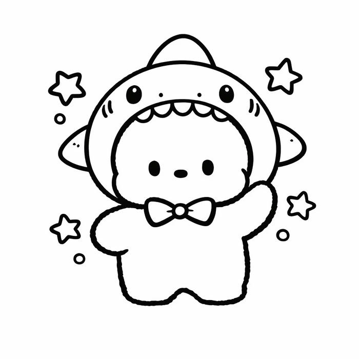 Tranh tô màu cute mang tạo hình dễ thương