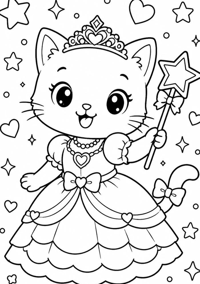 Tranh tô màu cute phù hợp trẻ nhỏ