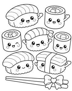 60+ Tranh tô màu đồ ăn cute mini cho bé thỏa sức sáng tạo 