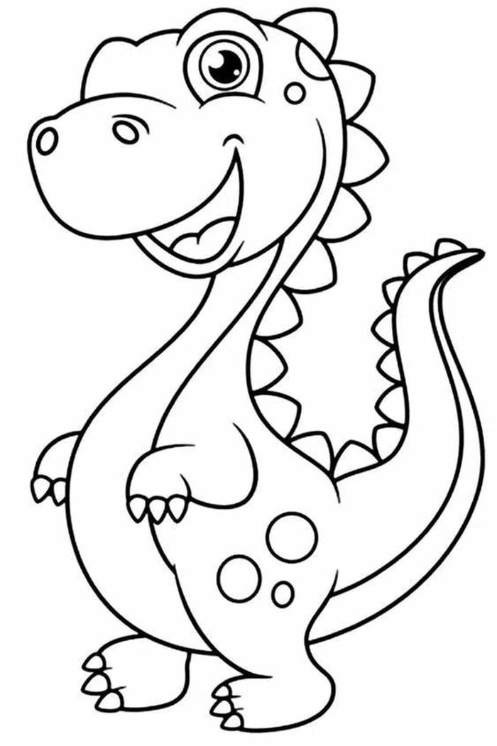 Tranh tô màu khủng long hình dáng nổi bật