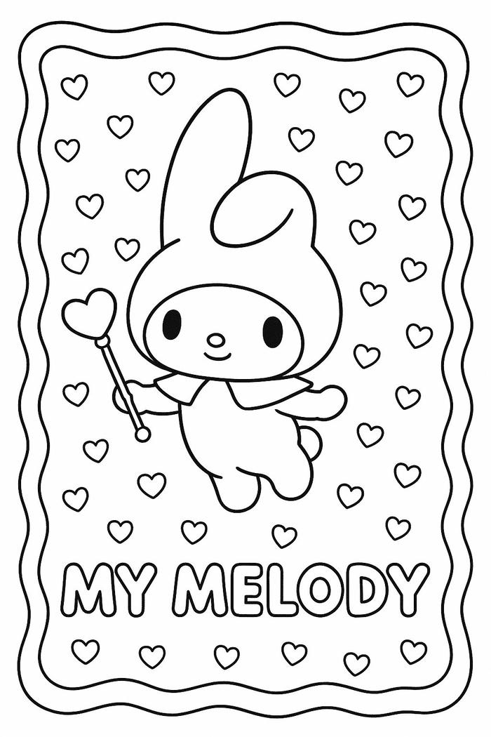 Tranh tô màu melody với kiểu dáng xinh xắn