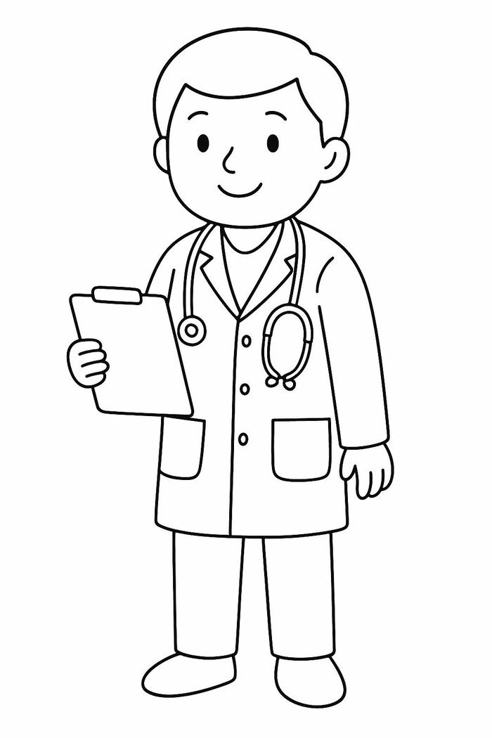 Tranh tô màu nghề nghiệp có hình minh họa đẹp