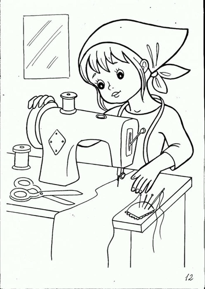 Tranh tô màu nghề nghiệp thể hiện nét hồn nhiên
