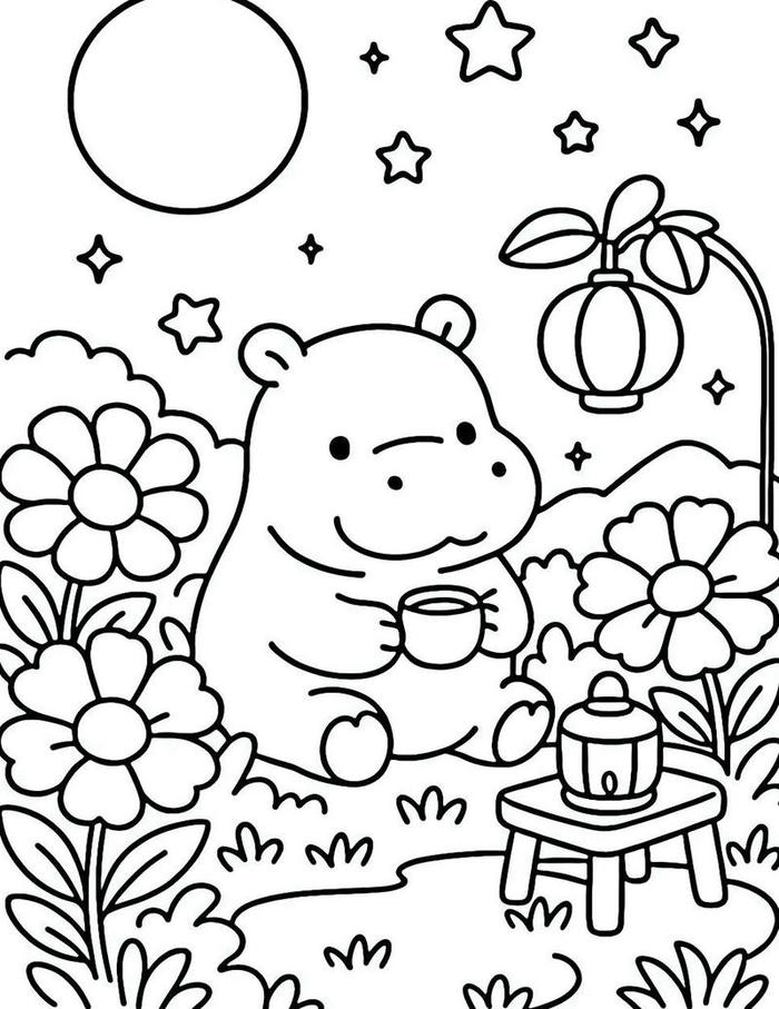 Tranh tô màu phong cảnh chill giàu cảm xúc