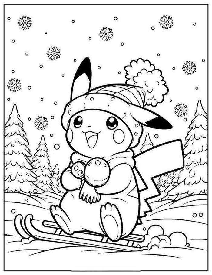 Tranh tô màu pokemon có chi tiết hài hòa