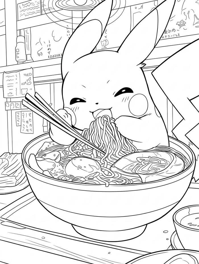 Tranh tô màu pokemon có đường nét tự nhiên