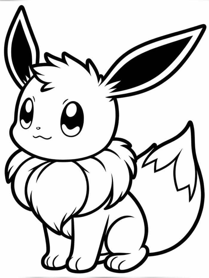 Tranh tô màu pokemon đáng yêu, hình vẽ sinh động