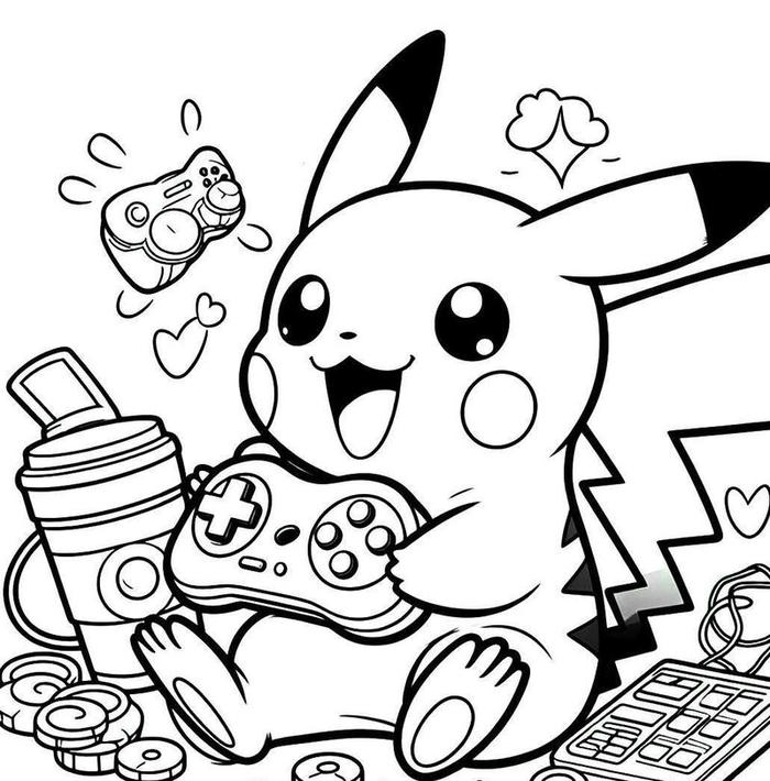 Tranh tô màu pokemon mang phong cách trẻ trung