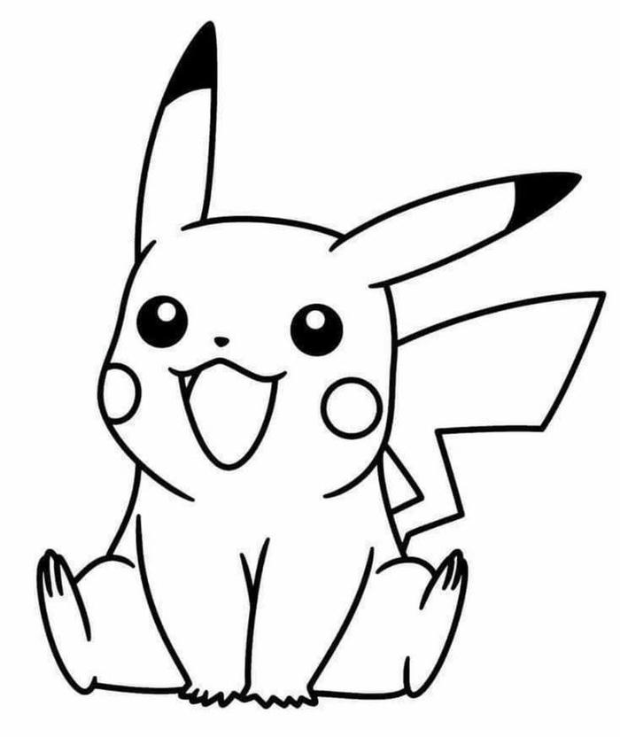 Tranh tô màu pokemon phác họa nhân vật rõ nét