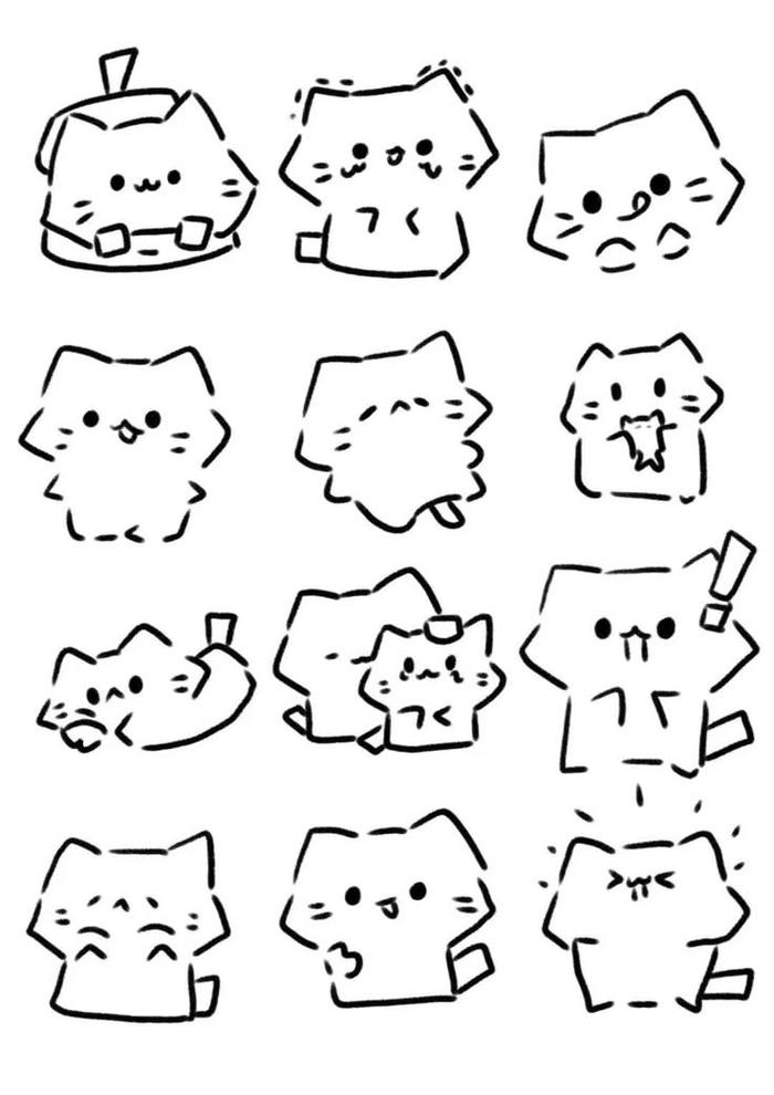 Tranh tô màu sticker cute hình dạng dễ nhận biết