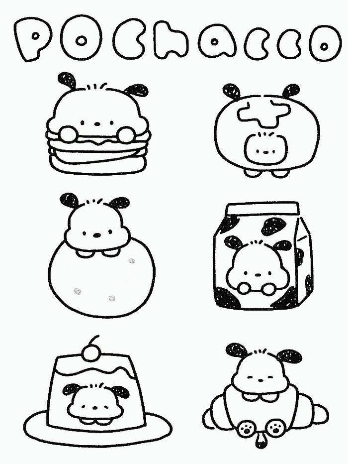 Tranh tô màu sticker cute hình vẽ sinh động